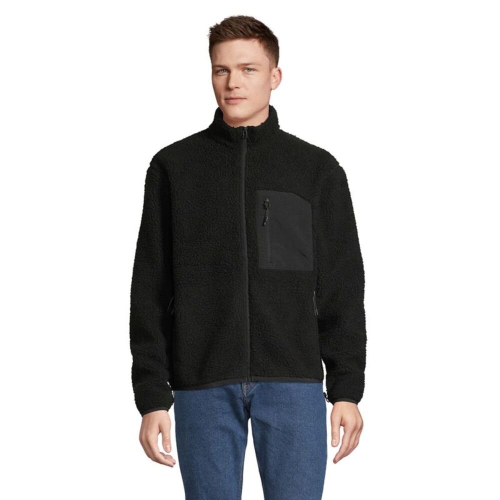 SOLS Unisex Adult Fury Sherpa Vest / Carbon Grey/Black